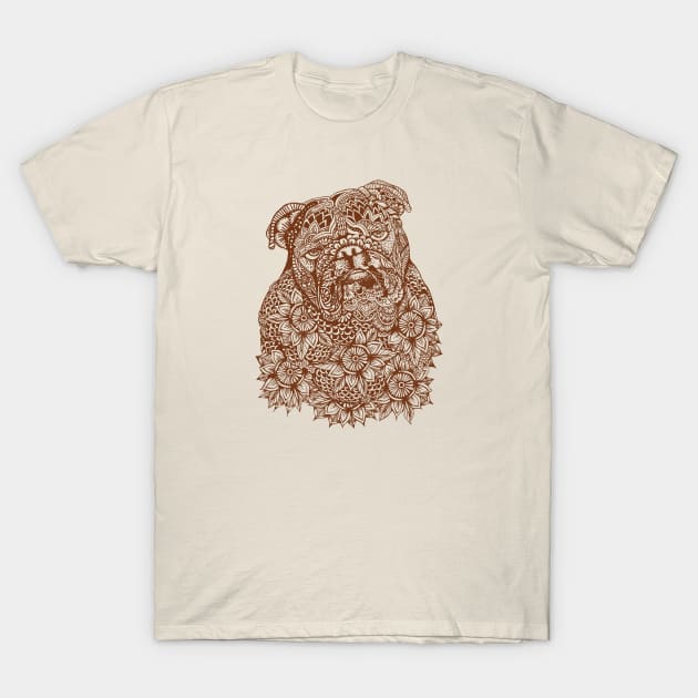 MANDALA OF ENGLISH BULLDOG T-Shirt by huebucket